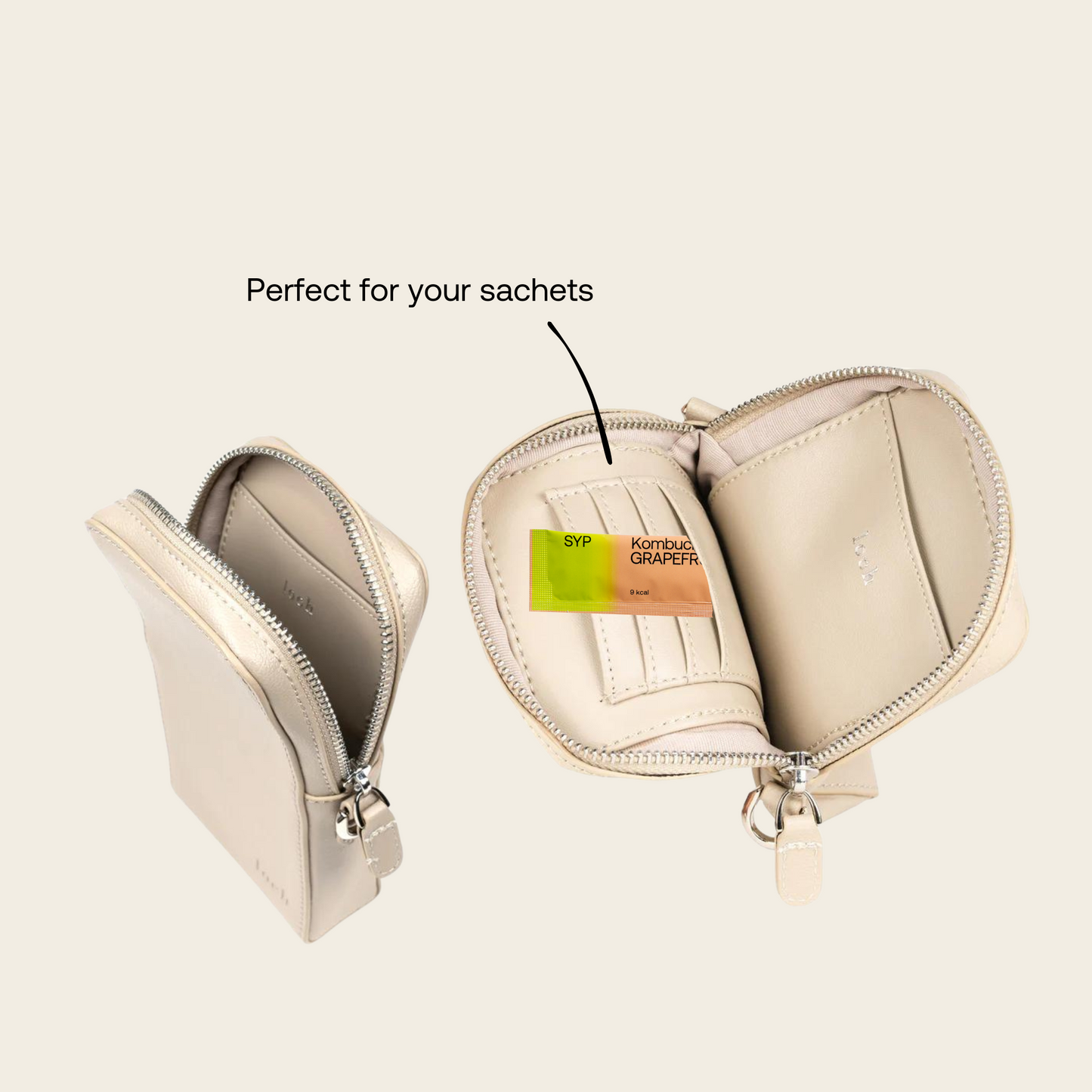 KOMBUCHA+ LOCH BOTTLE 650ML + STRAP + POUCH (POMEGRANATE)